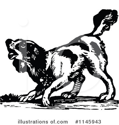 Royalty-Free (RF) Dog Clipart Illustration by Prawny Vintage - Stock Sample #1145943