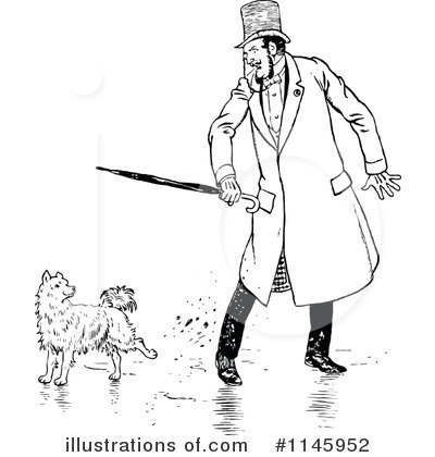 Royalty-Free (RF) Dog Clipart Illustration by Prawny Vintage - Stock Sample #1145952
