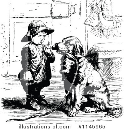 Royalty-Free (RF) Dog Clipart Illustration by Prawny Vintage - Stock Sample #1145965