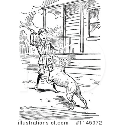 Royalty-Free (RF) Dog Clipart Illustration by Prawny Vintage - Stock Sample #1145972