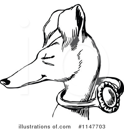 Royalty-Free (RF) Dog Clipart Illustration by Prawny Vintage - Stock Sample #1147703