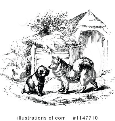 Royalty-Free (RF) Dog Clipart Illustration by Prawny Vintage - Stock Sample #1147710