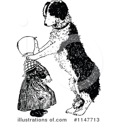 Royalty-Free (RF) Dog Clipart Illustration by Prawny Vintage - Stock Sample #1147713
