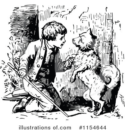 Royalty-Free (RF) Dog Clipart Illustration by Prawny Vintage - Stock Sample #1154644