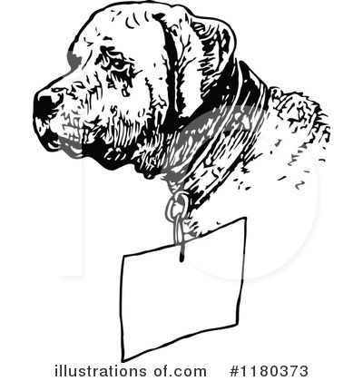 Royalty-Free (RF) Dog Clipart Illustration by Prawny Vintage - Stock Sample #1180373