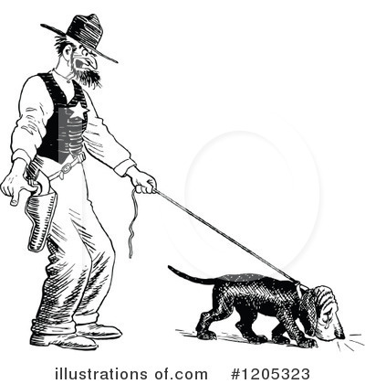 Royalty-Free (RF) Dog Clipart Illustration by Prawny Vintage - Stock Sample #1205323