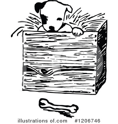 Royalty-Free (RF) Dog Clipart Illustration by Prawny Vintage - Stock Sample #1206746