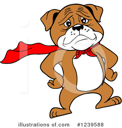 Bulldog Clipart #1239588 by LaffToon