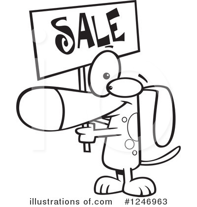 Royalty-Free (RF) Dog Clipart Illustration by toonaday - Stock Sample #1246963
