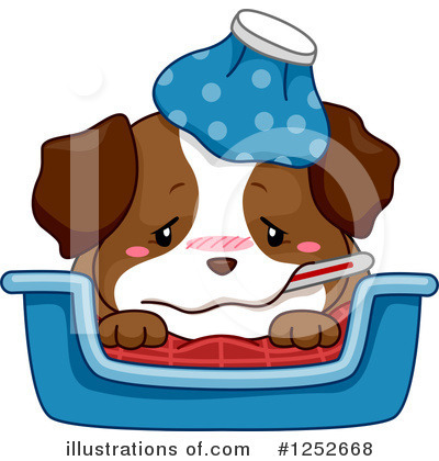 Sick Dog Clipart #37945 - Illustration by Dennis Holmes Designs