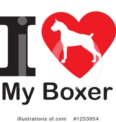 Boxer Dog Clipart #1253054 by Johnny Sajem