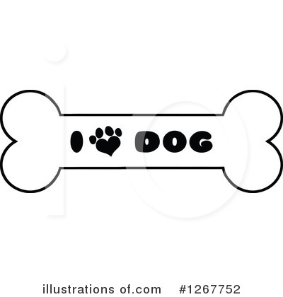 Dog Bone Clipart #1267752 by Hit Toon