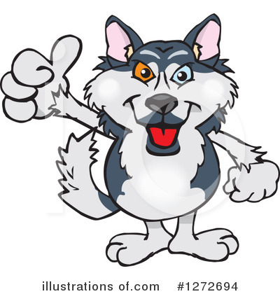 Husky Clipart #1272694 by Dennis Holmes Designs