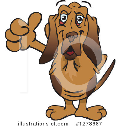 Bloodhound Clipart #1273687 by Dennis Holmes Designs