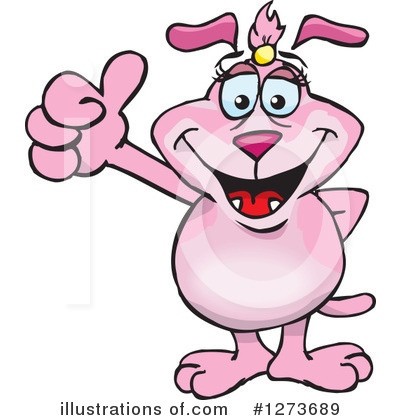 Pink Dog Clipart #1273689 by Dennis Holmes Designs
