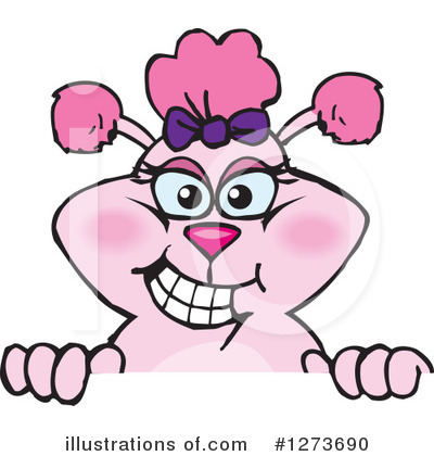 Pink Poodle Clipart #1273690 by Dennis Holmes Designs
