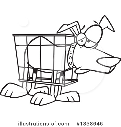 Royalty-Free (RF) Dog Clipart Illustration by toonaday - Stock Sample #1358646