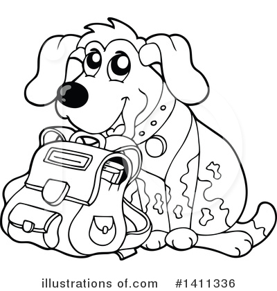 Royalty-Free (RF) Dog Clipart Illustration by visekart - Stock Sample #1411336
