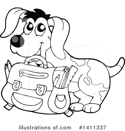 Royalty-Free (RF) Dog Clipart Illustration by visekart - Stock Sample #1411337