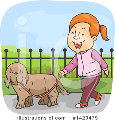 Walking Dog Clipart #1429479 by BNP Design Studio