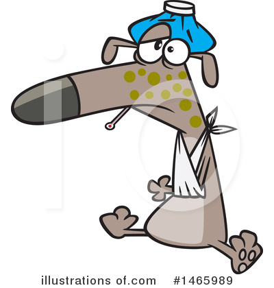 Sick Dog Clipart #1465989 by toonaday