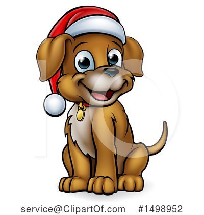 Christmas Puppy Clipart #1498952 by AtStockIllustration