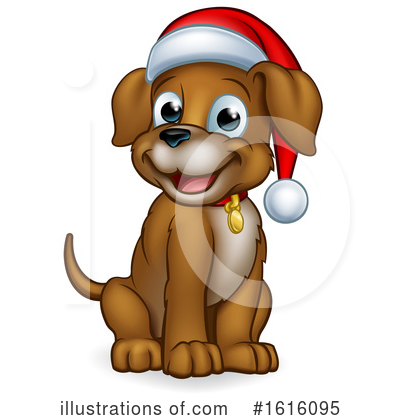 Christmas Puppy Clipart #1616095 by AtStockIllustration