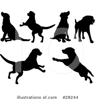 Dog Silhouette Clipart #28244 by KJ Pargeter