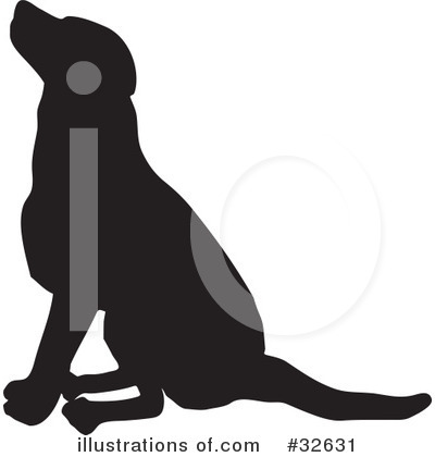 Dog Silhouette Clipart #32631 by KJ Pargeter