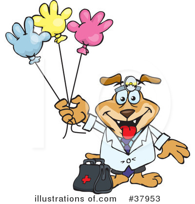 Royalty-Free (RF) Dog Clipart Illustration by Dennis Holmes Designs - Stock Sample #37953