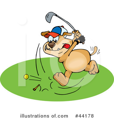 Golfing Clipart #44178 by Dennis Holmes Designs