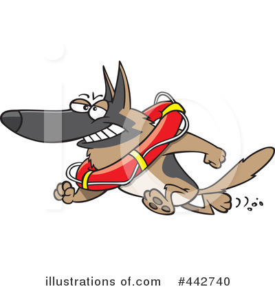 Royalty-Free (RF) Dog Clipart Illustration by toonaday - Stock Sample #442740