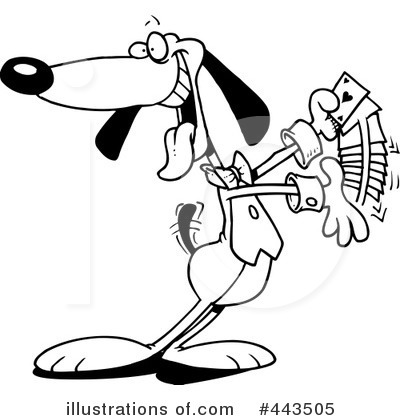 Royalty-Free (RF) Dog Clipart Illustration by toonaday - Stock Sample #443505