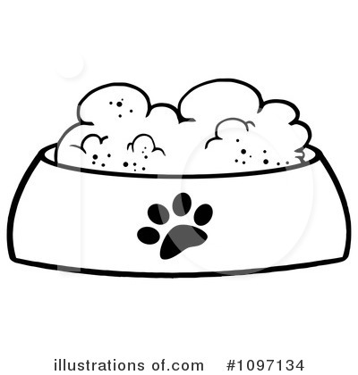 Royalty-Free (RF) Dog Food Clipart Illustration by Hit Toon - Stock Sample #1097134