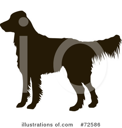 Royalty-Free (RF) Dog Silhouette Clipart Illustration by pauloribau - Stock Sample #72586