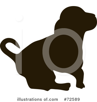 Royalty-Free (RF) Dog Silhouette Clipart Illustration by pauloribau - Stock Sample #72589