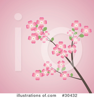 Royalty-Free (RF) Dogwood Flowers Clipart Illustration by Melisende Vector - Stock Sample #30432