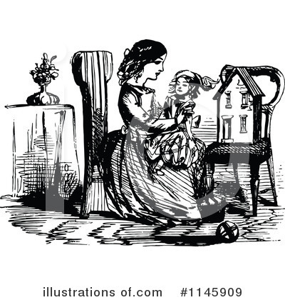 Royalty-Free (RF) Doll Clipart Illustration by Prawny Vintage - Stock Sample #1145909