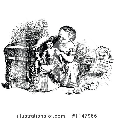Royalty-Free (RF) Doll Clipart Illustration by Prawny Vintage - Stock Sample #1147966
