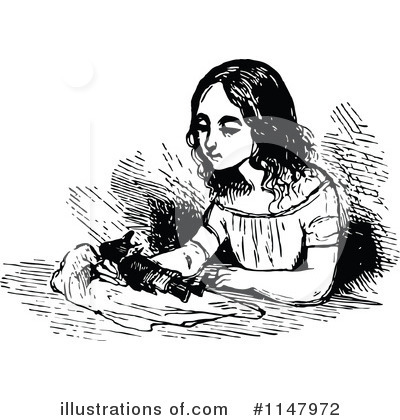Royalty-Free (RF) Doll Clipart Illustration by Prawny Vintage - Stock Sample #1147972