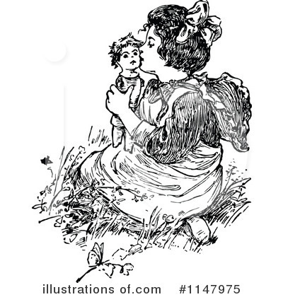 Royalty-Free (RF) Doll Clipart Illustration by Prawny Vintage - Stock Sample #1147975