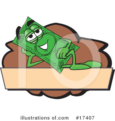 Royalty-Free (RF) Dollar Bill Character Clipart Illustration by Mascot Junction - Stock Sample #17407