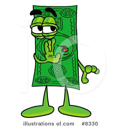 Royalty-Free (RF) Dollar Bill Clipart Illustration by Mascot Junction - Stock Sample #8330