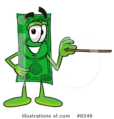 Royalty-Free (RF) Dollar Bill Clipart Illustration by Mascot Junction - Stock Sample #8346