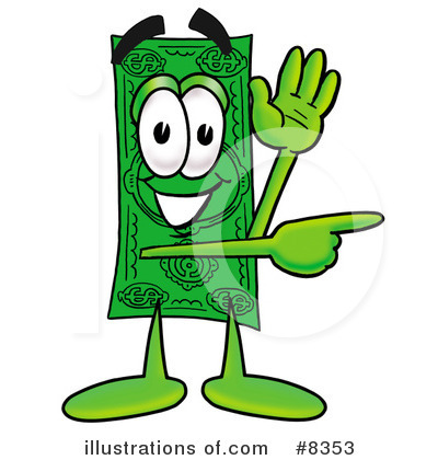 Royalty-Free (RF) Dollar Bill Clipart Illustration by Mascot Junction - Stock Sample #8353