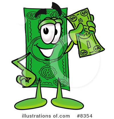 Royalty-Free (RF) Dollar Bill Clipart Illustration by Mascot Junction - Stock Sample #8354
