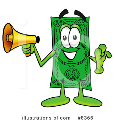 Royalty-Free (RF) Dollar Bill Clipart Illustration by Mascot Junction - Stock Sample #8366