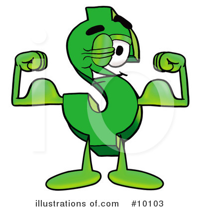 Royalty-Free (RF) Dollar Sign Clipart Illustration by Mascot Junction - Stock Sample #10103