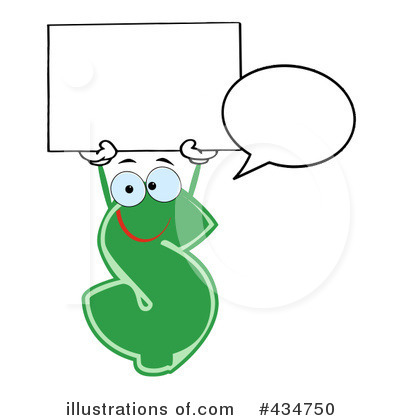 Royalty-Free (RF) Dollar Symbol Character Clipart Illustration by Hit Toon - Stock Sample #434750