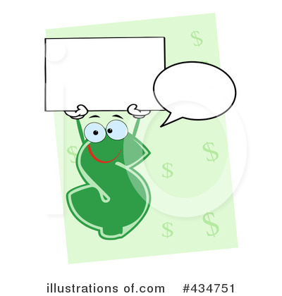 Dollar Symbol Character Clipart #434751 by Hit Toon